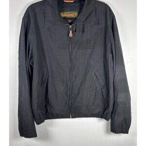 Timberland Weathergear Jacket Men’s M Black Lightweight Windbreaker Y2K
